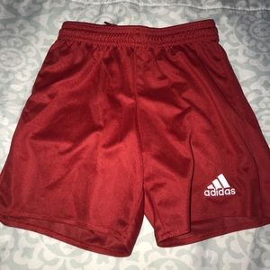 Adidas red athletic shorts